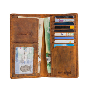 Men's checkbook Rodeo Long Wallet (FLAG) SD 033, Size : 3.6” W * 7.1” H Inches