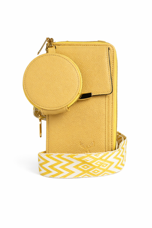 Vegan Crossbody Bag with Adjustable Guitar Strap SD 074 (7.0*3.5*1.3'' Inches)