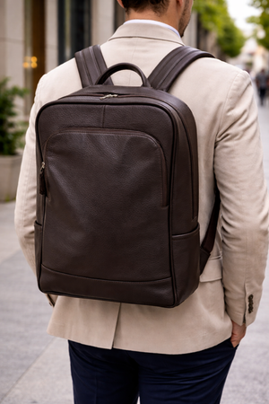 Voyager Leather Backpack Vintage 16.5 inch Laptop 16.9''*5.90''*12.20'' Inches (L*W*H)