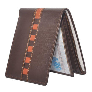 Full Grain Bifold Men's Center Wing Wallet Card Case SD 029