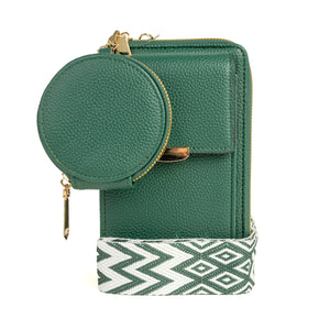 Vegan Crossbody Bag with Adjustable Guitar Strap SD 074 (7.0*3.5*1.3'' Inches)