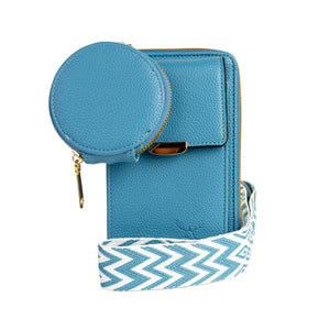 Vegan Crossbody Bag with Adjustable Guitar Strap SD 074 (7.0*3.5*1.3'' Inches)