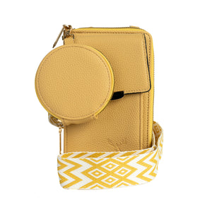 Vegan Crossbody Bag with Adjustable Guitar Strap SD 074 (7.0*3.5*1.3'' Inches)