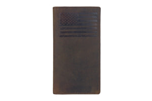 Men's checkbook Rodeo Long Wallet (FLAG) SD 033, Size : 3.6” W * 7.1” H Inches