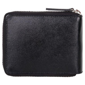 Full Grain Zipper Bifold Wallet SD 036