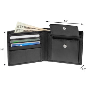 Nappa RFID Secure Bifold with Coin Pocket