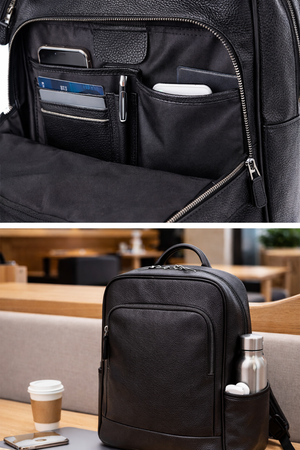 Voyager Leather Backpack Vintage 16.5 inch Laptop 16.9''*5.90''*12.20'' Inches (L*W*H)