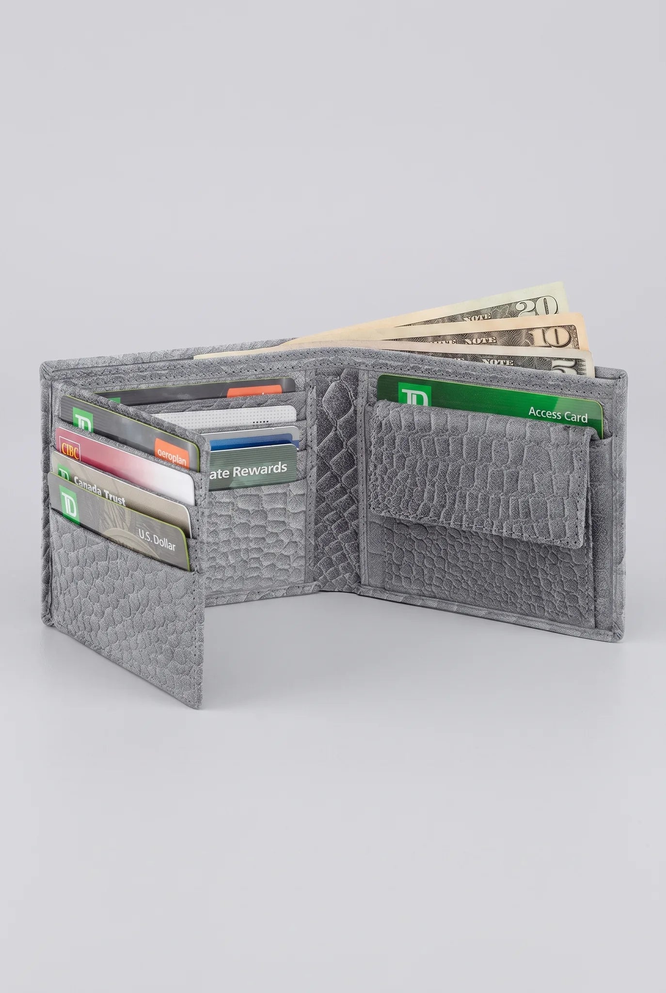 Nappa Bifold Slim Wallet Croco SD 032