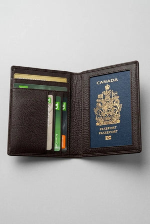 RFID Secure Passport Bifold Holder Case SD 017 (Coffee)