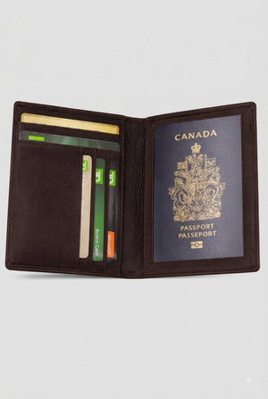 RFID Secure Passport Bifold Holder Case SD 017 (Coffee) – view 4