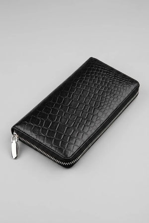 Womens Credit Card Holder RFID Croco - grey