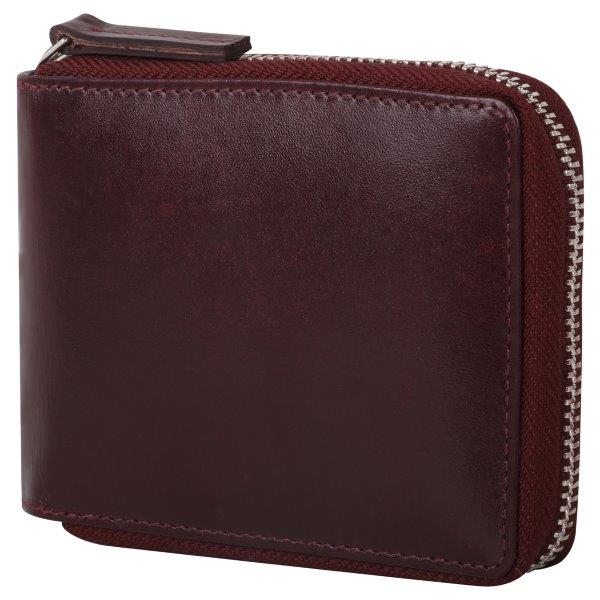 Full Grain Zipper Bifold Wallet SD 036