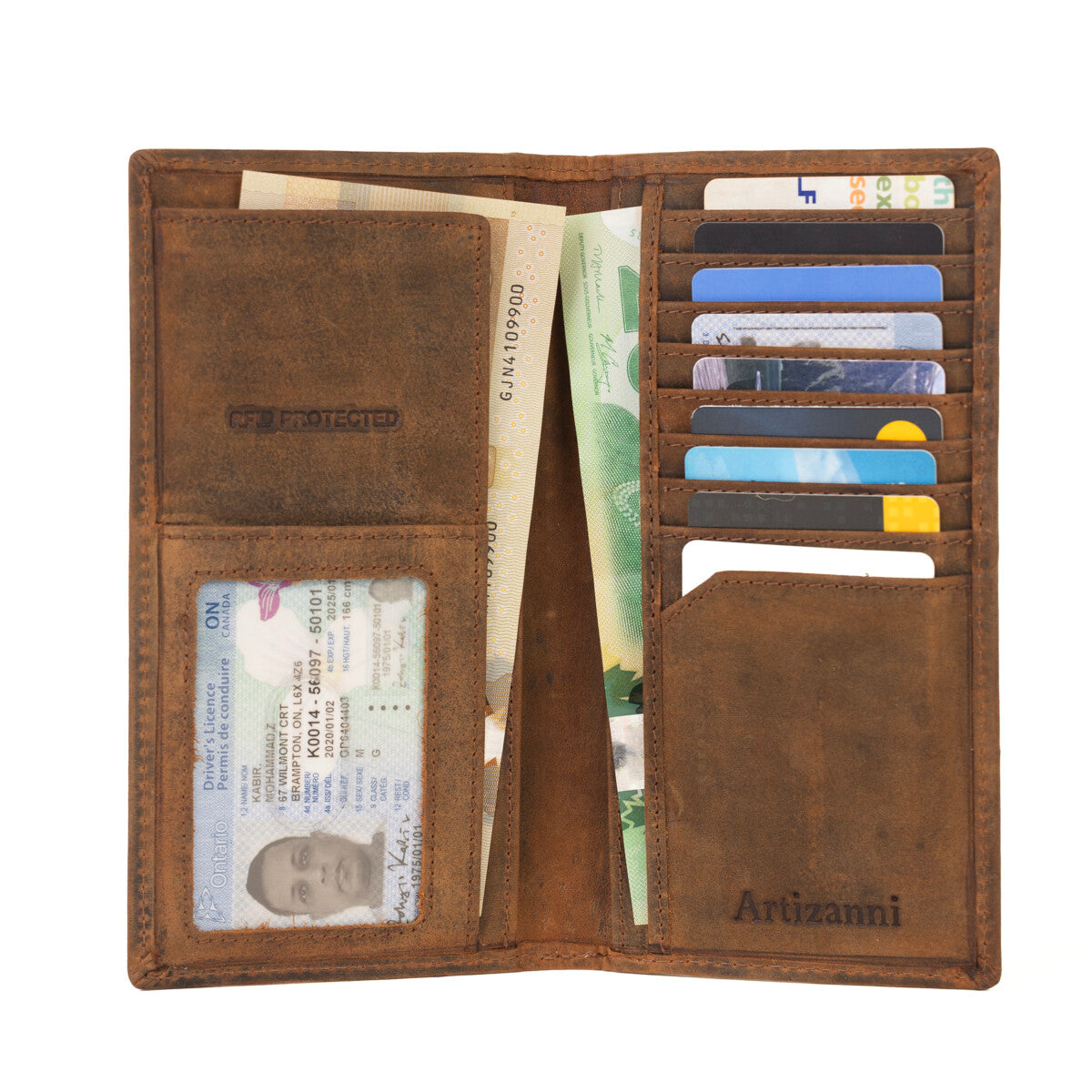 Men's checkbook Rodeo Long Wallet (FLAG) SD 033, Size :  3.6” W * 7.1” H Inches