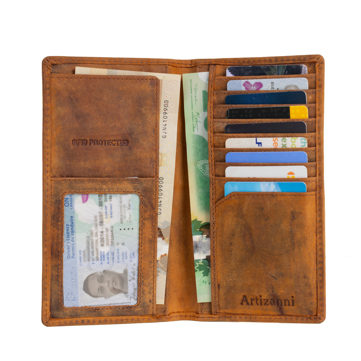 Men's checkbook Rodeo Long Wallet (FLAG) SD 033, Size :  3.6” W * 7.1” H Inches