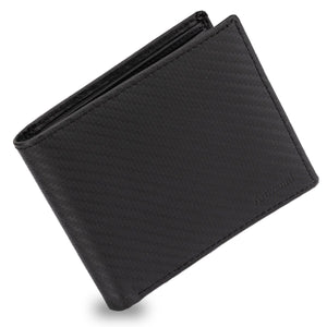 Men's Secure Bifold Nappa Leather Bifold SD 013 (Carbon Fiber)