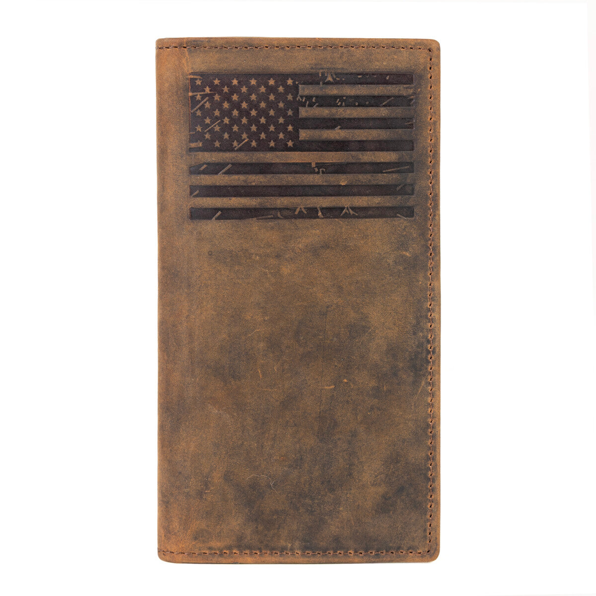Men's checkbook Rodeo Long Wallet (FLAG) SD 033, Size :  3.6” W * 7.1” H Inches
