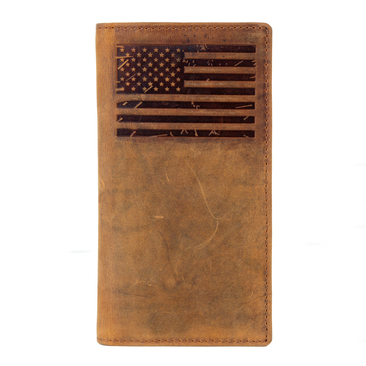 Men's checkbook Rodeo Long Wallet (FLAG) SD 033, Size :  3.6” W * 7.1” H Inches