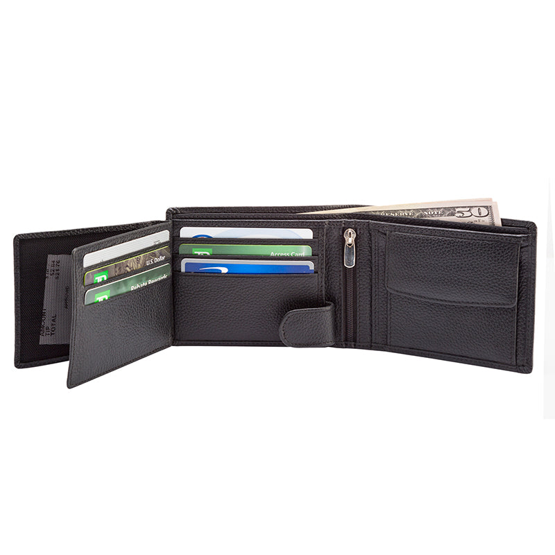 Full Grain Bifold Snap Closure SD 046