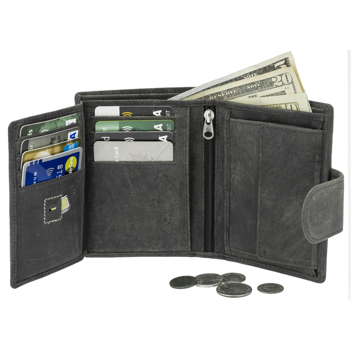 Men's RFID Secure Bifold Travel Holder SD 014
