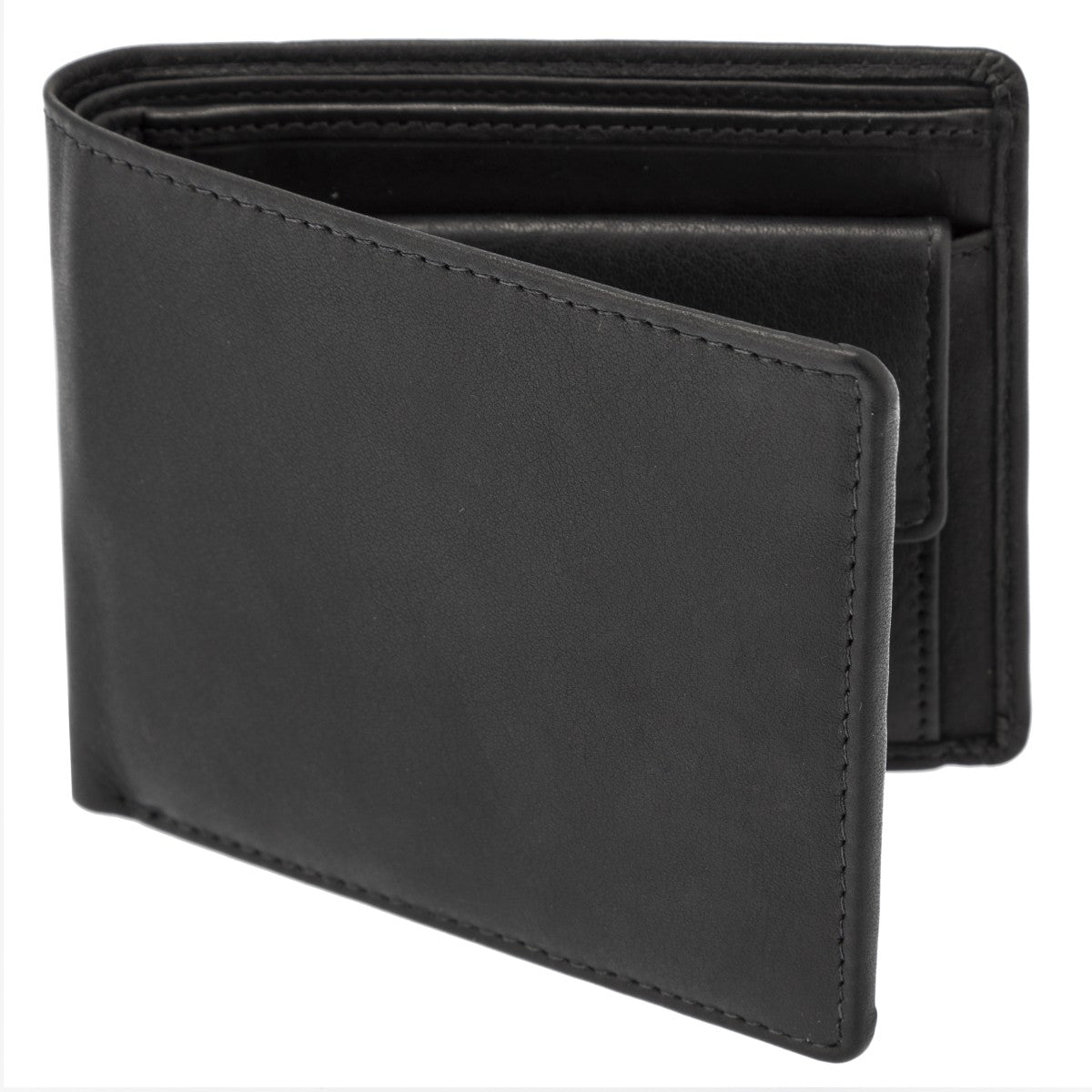 Men's Secure Bifold Nappa Leather Bifold SD 013 (Black)