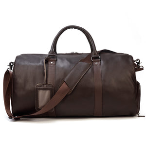 Voyager Leather Duffel Bag (Full Grain Bag) 21.7''* 10.6''*11.0'' inch (L*W*H)