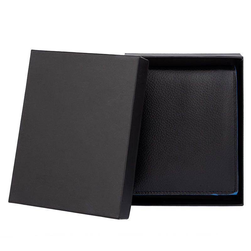 Men's Secure Bifold Nappa Leather Bifold SD 013 (Black)