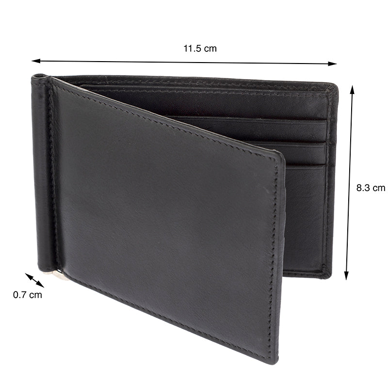 Leather Money Clip Wallet Natural SD 006