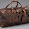 Pathfinder Handcrafted Leather Duffel Cabin Bags 24*11*10'' Inches