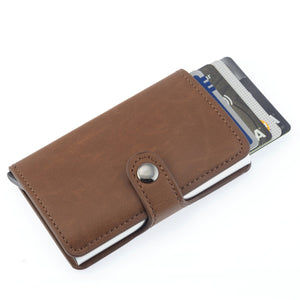 Pop up RFID Card Holder Aluminum SD 024 (Cognac)