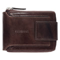 Brown Bifold Top Grain Leather Classic Billfold SD 061