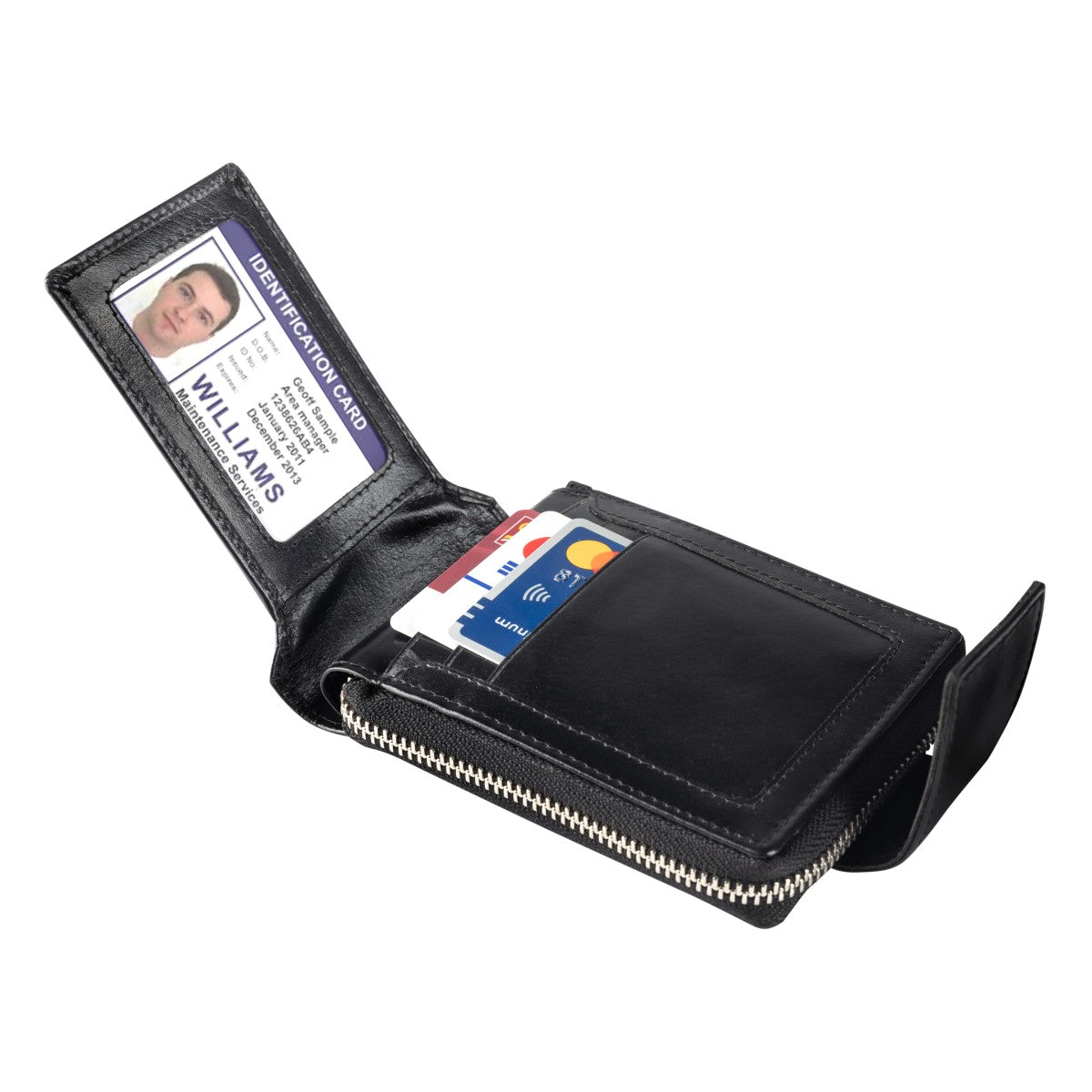 Brown Bifold Top Grain Leather Classic Billfold SD 061