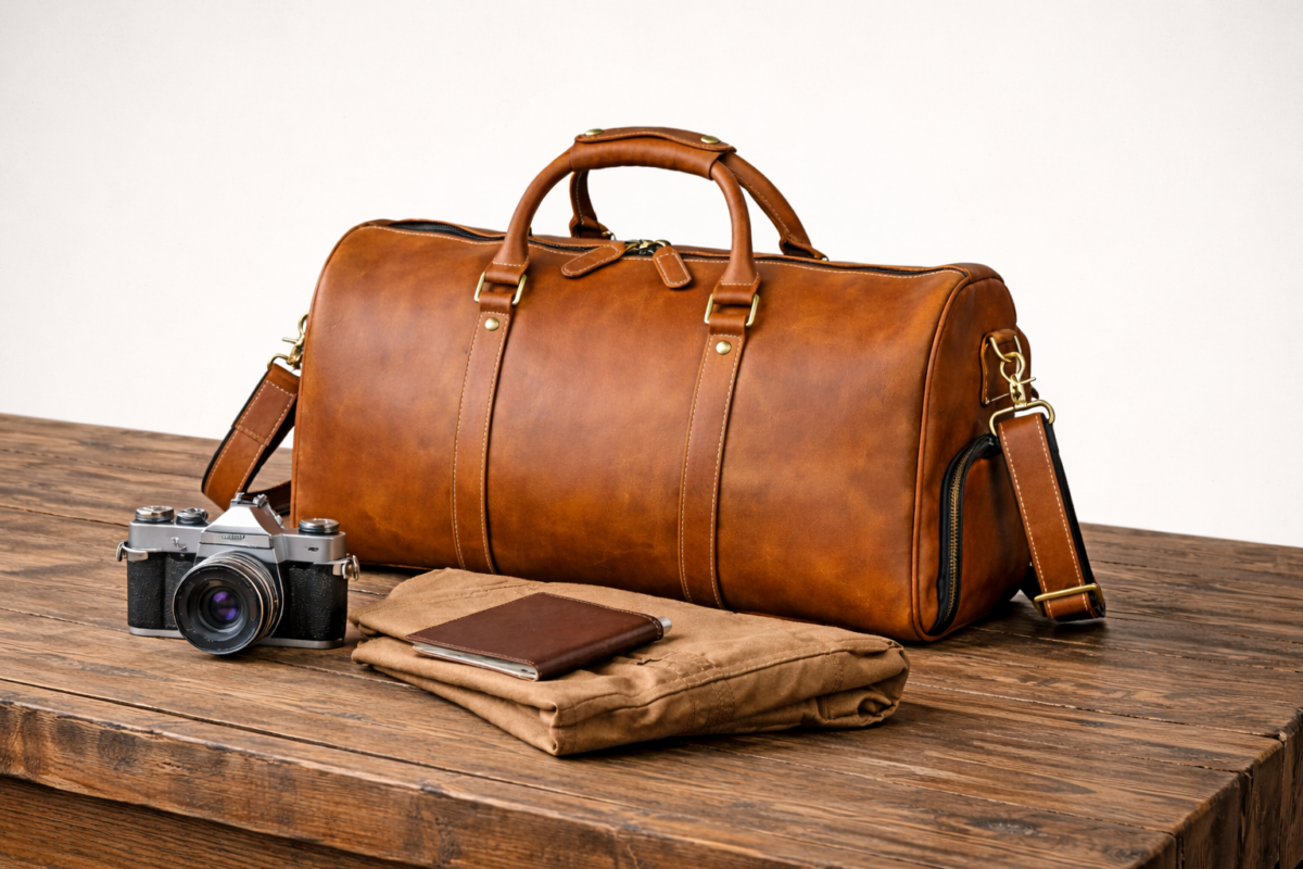Roamer Leather Duffel Bag 20*10.5*9.5 Inches