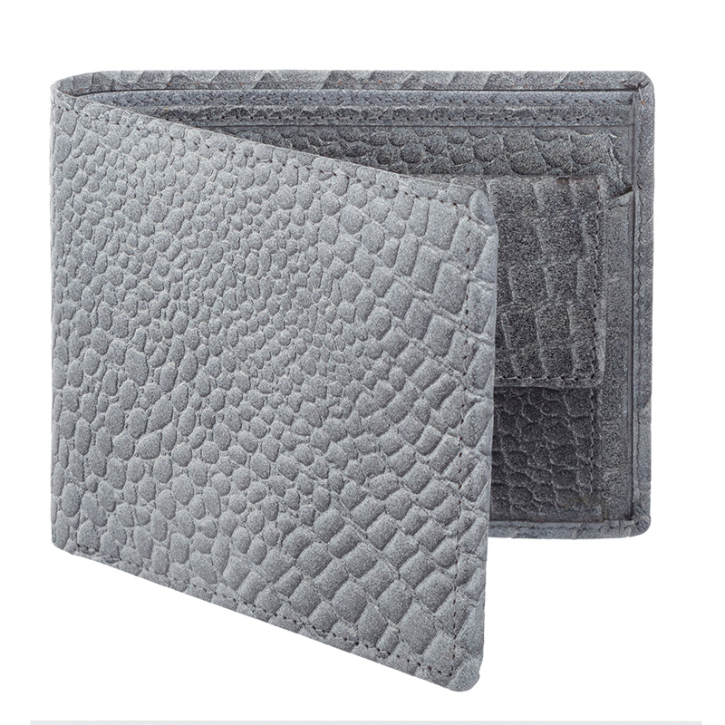 Nappa Bifold Leather Slim Wallet (Croco Pattern) SD 032