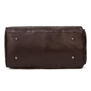 Voyager Leather Duffel Bag (Full Grain Bag) 21.7''* 10.6''*11.0'' inch (L*W*H)