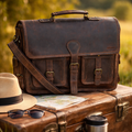 Buffalo Leather Messenger bag with Dual Compartment AZ 053