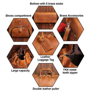 Roamer Leather Duffel Bag 20*10.5*9.5 Inches