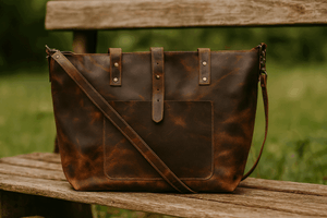Mordernist Leather Classic Tote Purse SD 066 (Retro) 18''*12''*7.5'' Inch