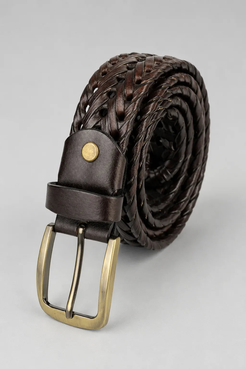 Braided Leather Belt for Men Casual Jeans, Golf, Men's Woven Alloy Buckle Gifts for Men