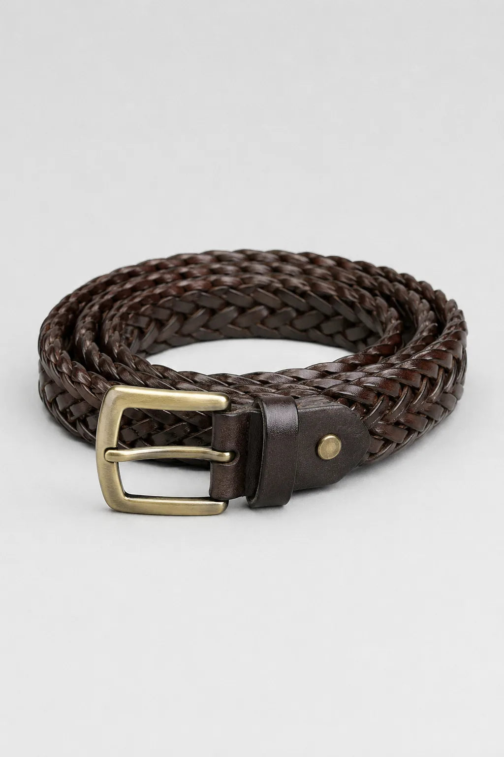 Braided Leather Belt for Men Casual Jeans, Golf, Men's Woven Alloy Buckle Gifts for Men