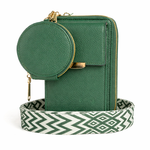 Vegan Crossbody Bag with Adjustable Guitar Strap SD 074 (7.0*3.5*1.3'' Inches)