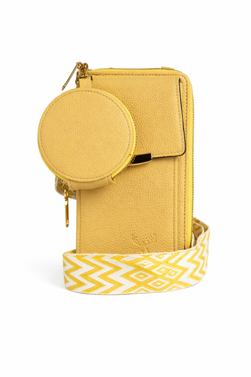 Vegan Crossbody Bag with Adjustable Guitar Strap SD 074 (7.0*3.5*1.3'' Inches)