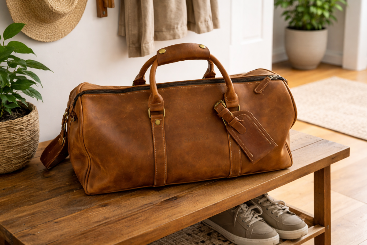 Roamer Leather Duffel Bag 20*10.5*9.5 Inches