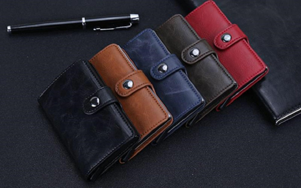 Pop up RFID Card Holder Aluminum SD 024 (Cognac)