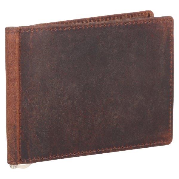 Leather Money Clip Wallet Natural SD 006