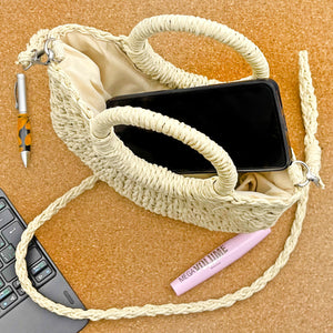 Artizanni Rattan Straw Handbag Hobo Bags