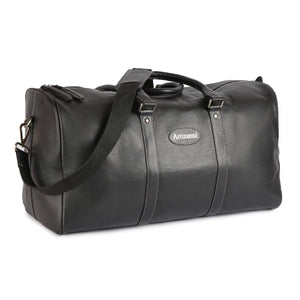 Leather Top Grain Duffel Bag for Men and Women Travel Bag MK 083 (Black) 27.5''*11.5''*11'' Inches (L*H*B)