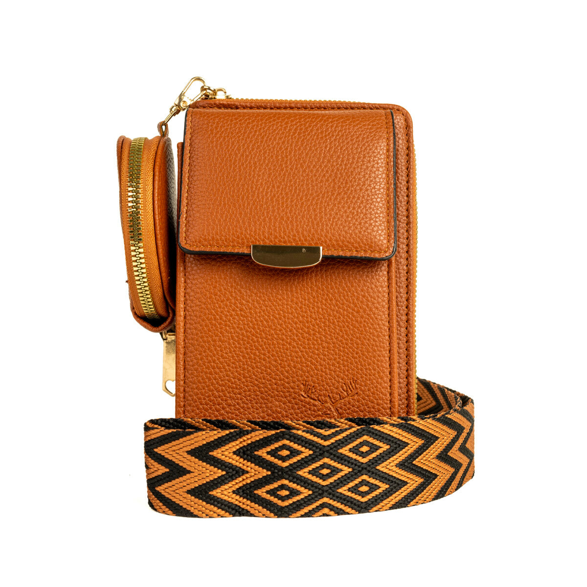 Vegan Crossbody Bag with Adjustable Guitar Strap SD 074 (7.0*3.5*1.3'' Inches)