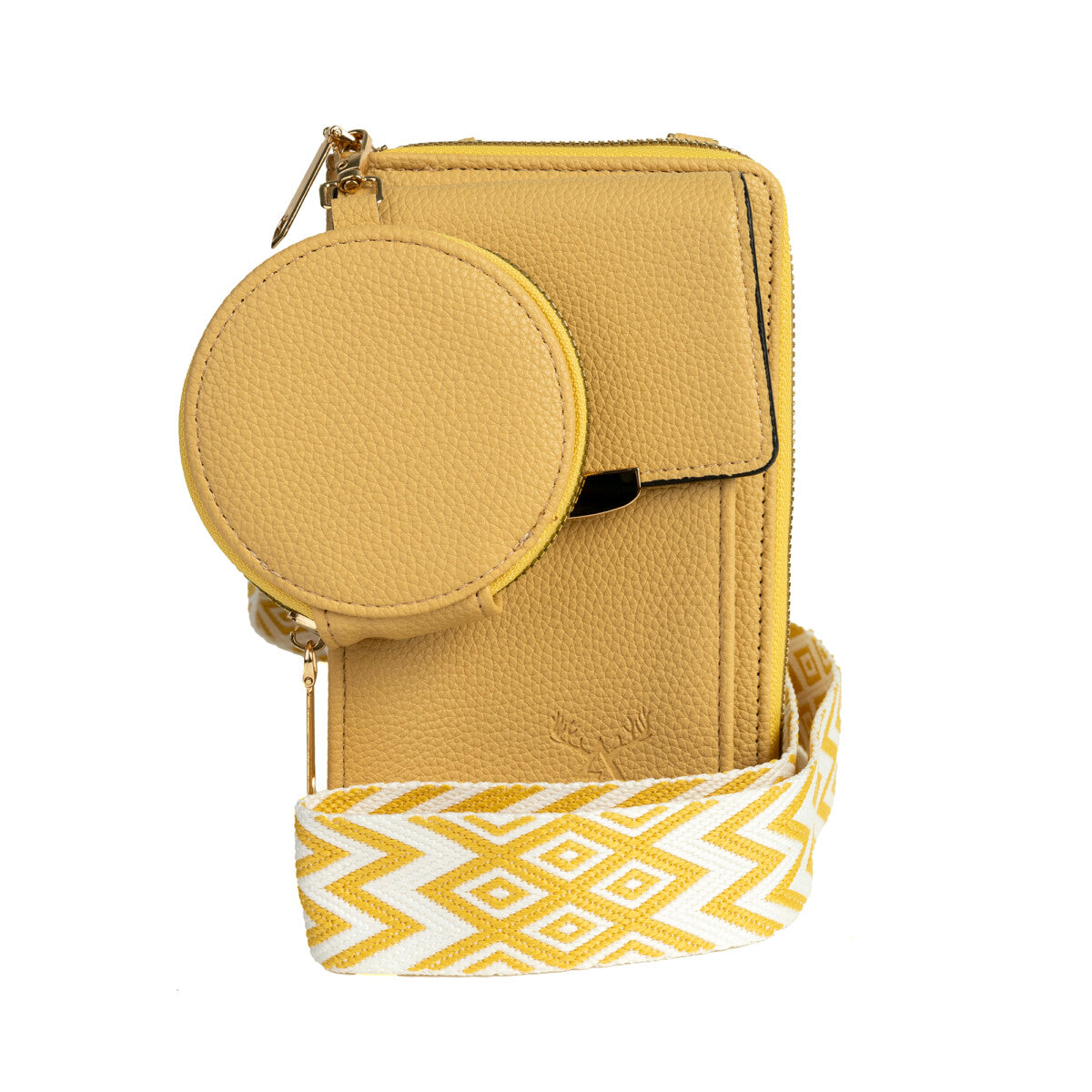 Vegan Crossbody Bag with Adjustable Guitar Strap SD 074 (7.0*3.5*1.3'' Inches)