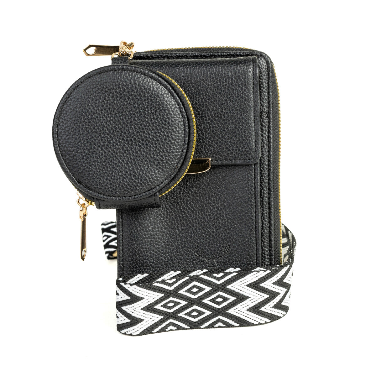 Vegan Crossbody Bag with Adjustable Guitar Strap SD 074 (7.0*3.5*1.3'' Inches)