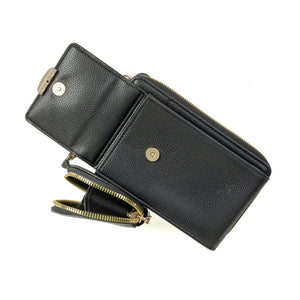 Vegan Crossbody Bag with Adjustable Guitar Strap SD 074 (7.0*3.5*1.3'' Inches)